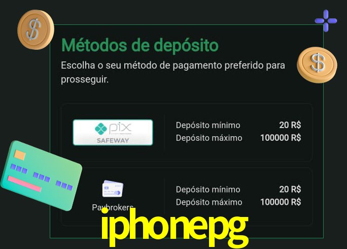 O cassino iphonepg oferece uma grande variedade de métodos de pagamento